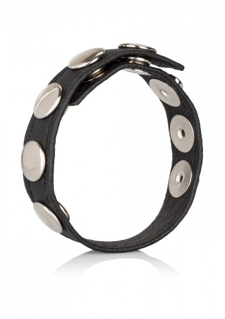 Leather Multi-Snap Cock Ring Penisring tryckknappar