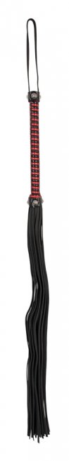 Leather Whip Black And Red