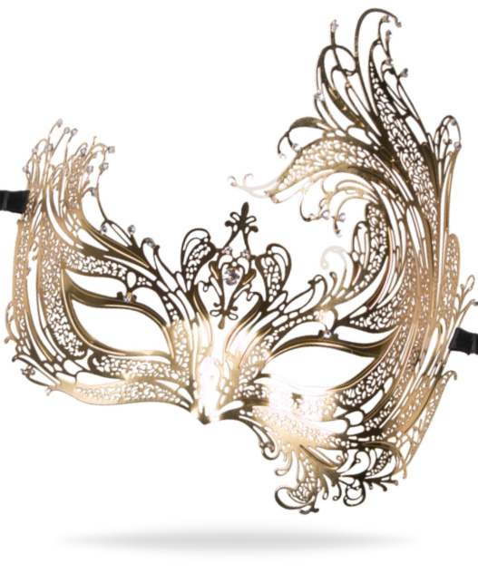 Metal Mask Asymmetrical Gold