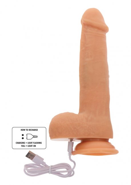 Naked Rotating Beads Vibrating Dildo
