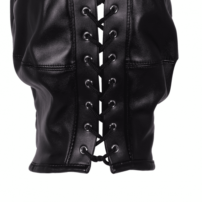 Mask with Brown Ponytail – Black