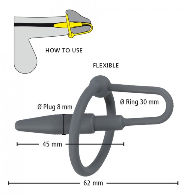 Penisplug With Glans Ring Ø 30 mm