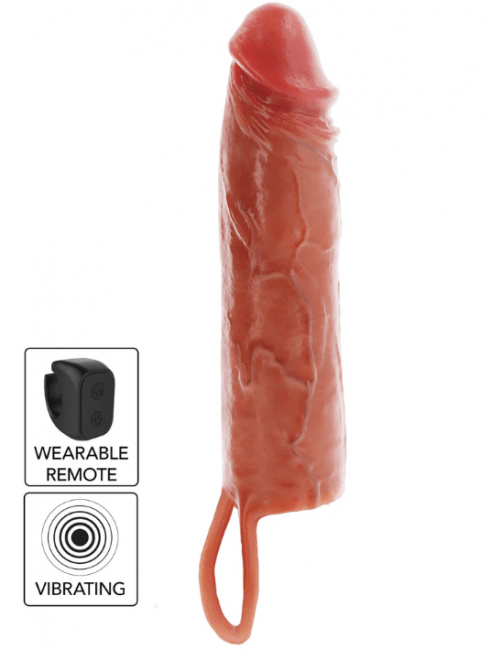 Hydrated Skin Penis Silicone Sleeve Vibrating 20 cm