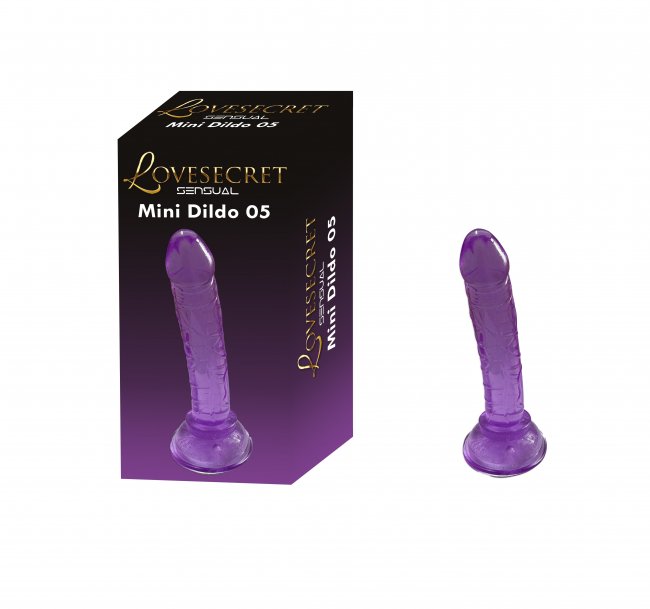 Lovesecret - Lila mini-dildo med sugpropp