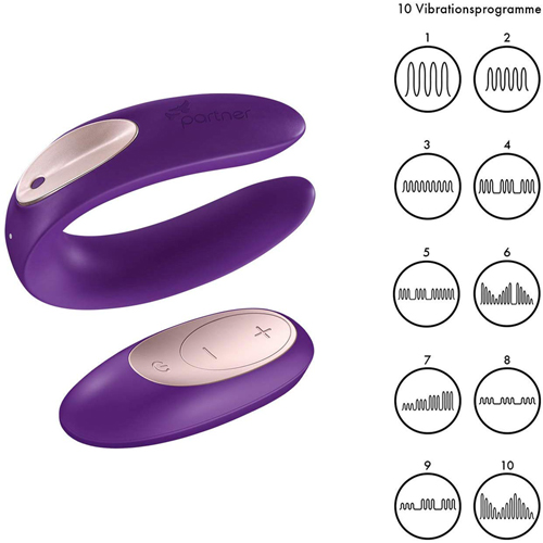 Satisfyer Partner Plus Remote - Lila multifuntionell parvibrator