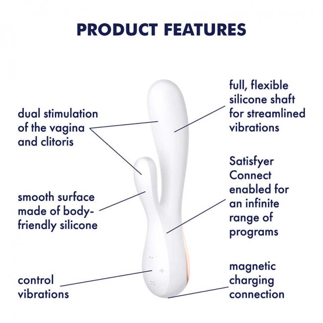 Satisfyer Mono Flex uppladdningsbar och vattentät rabbit