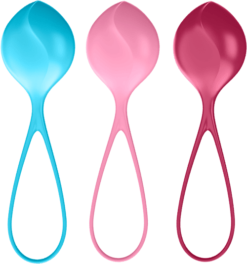 Satisfyer Strengthening Balls - Set med 3 färgglada kegelkulor