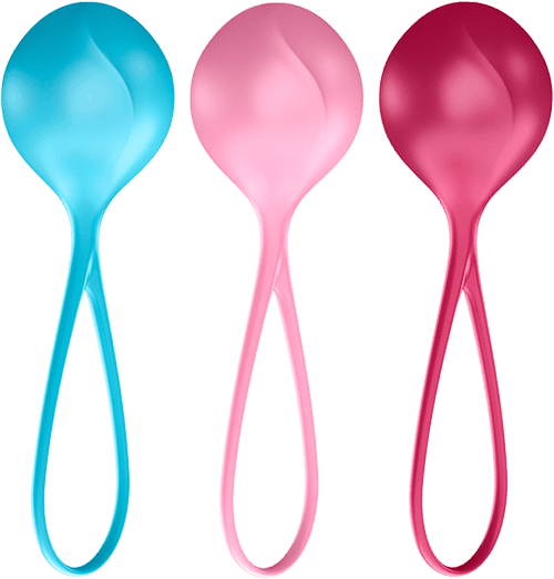 Satisfyer Strengthening Balls - Set med 3 färgglada kegelkulor