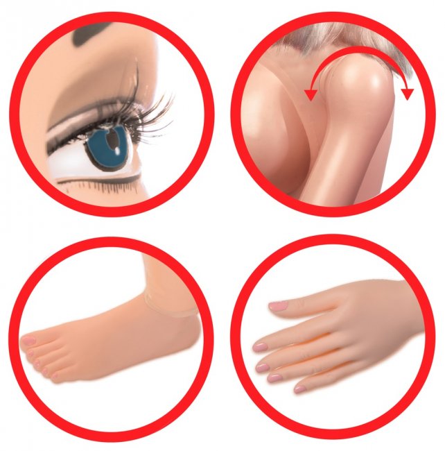 En härlig uppblåsbar sexdocka i naturlig storlek