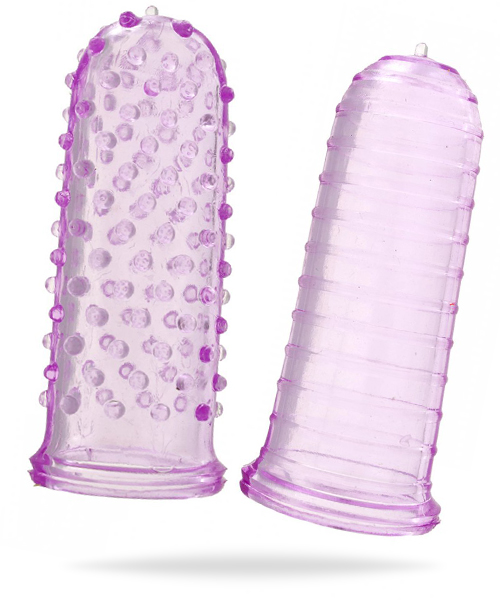 Sexy Finger Ticklers - Lila fingersleeves med textur