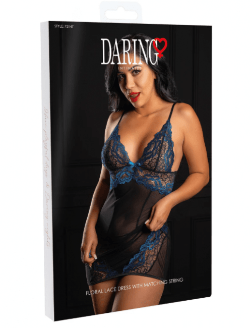 Floral lace dress with string S/M