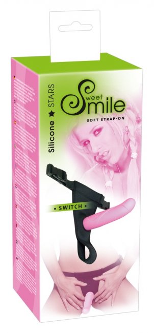 Smile Silicone Strap-On Pink