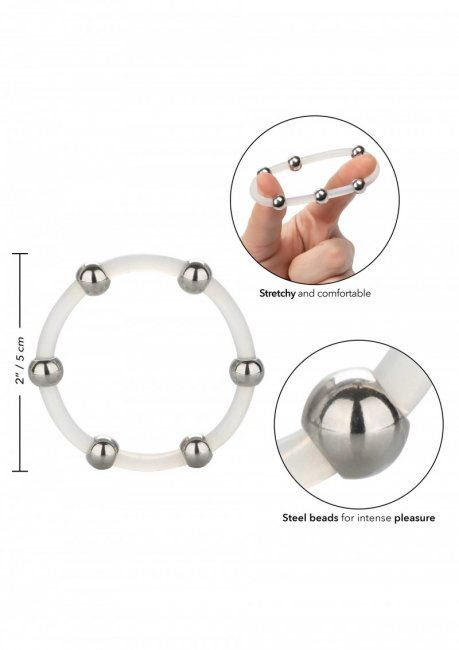 Steel Beaded Silicone Ring XL penisring