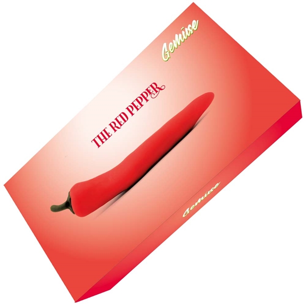 The Red Pepper - 10 Speed Vibrating Veggie - Röd uppladdningsbar vibrator med 10 vibrationslägen