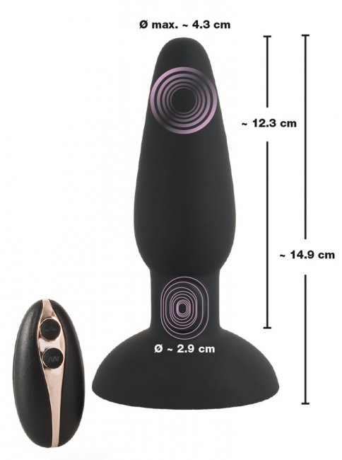 Uppladdningsbar analvibrator tillverkad av silikon. 7 vibrationer och 3 pulserande funktioner. Uppladdningsbar och vattentät.