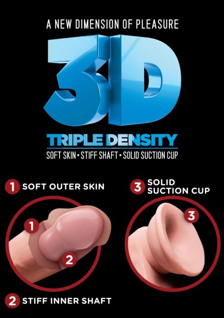 Triple Density Cock 5 Inch verklighetstrogen dildo