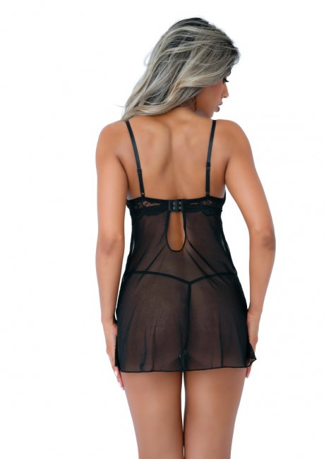 Underwire Sheer Babydoll and String