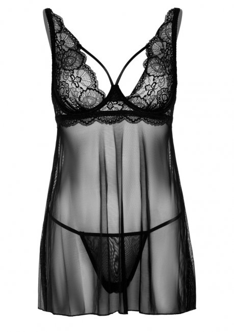 Underwire Sheer Babydoll and String