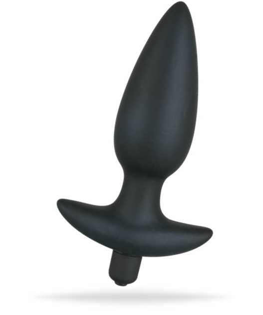 Svart analplugg med 5 olika funktioner och tillverkad av supermjuk silikon. Batteridriven och en klassisk form.
