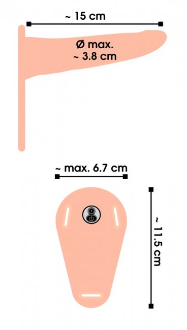 Vibrating Silicone Strap-On