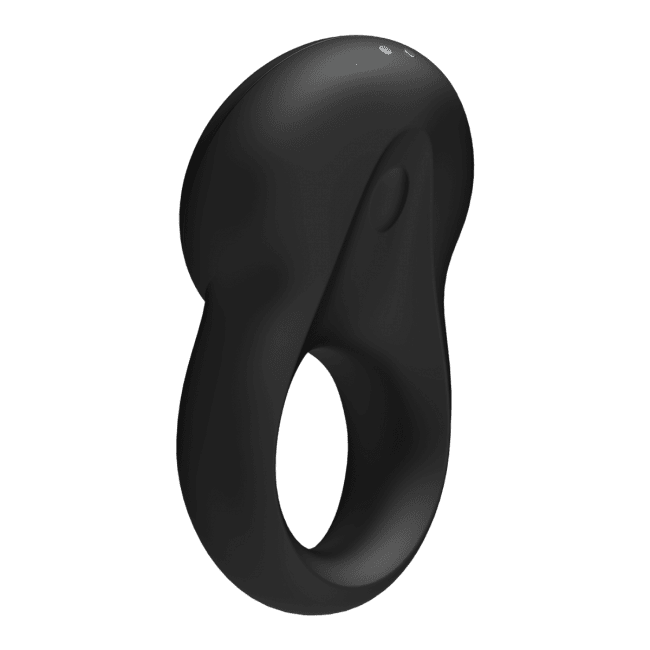 Satisfyer Signet Ring - Svart vibrerande kukring för män
