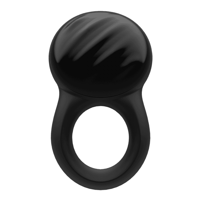 Satisfyer Signet Ring - Svart vibrerande kukring för män