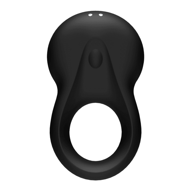 Satisfyer Signet Ring - Svart vibrerande kukring för män