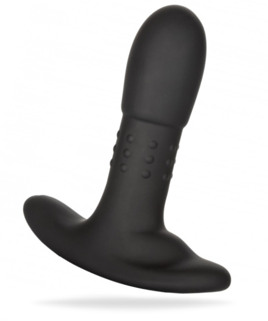 Svart analplugg tillverkad av silikon. Helt vattentät vibrator utrustad med 12 intensiva funktioner. Uppladdningsbar och skön