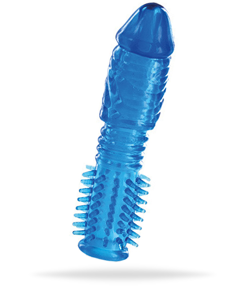X-tra Sleeve Blue - Blått knottrigt penisövedrag